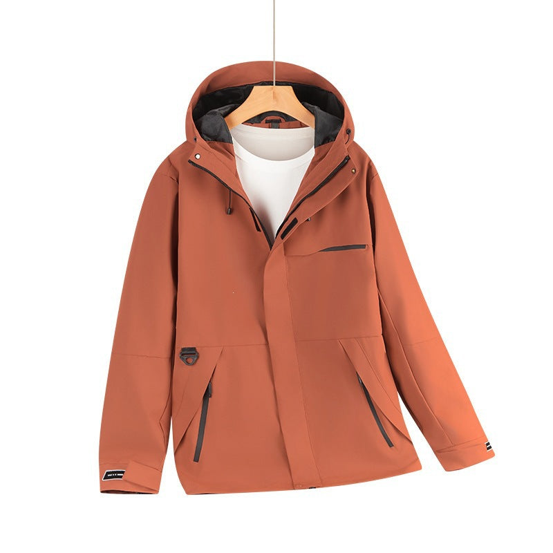 Herren Wasserabweisende Softshell-Kapuzenjacke mit verdeckten Reißverschlüssen und urbanem Schnitt Shop Nory