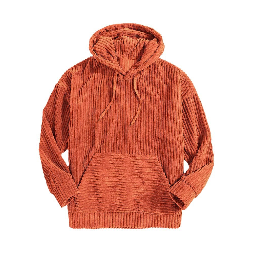 Unisex nan gerippter Samt-Hoodie mit Kapuze und Kängurutasche Shop Nory