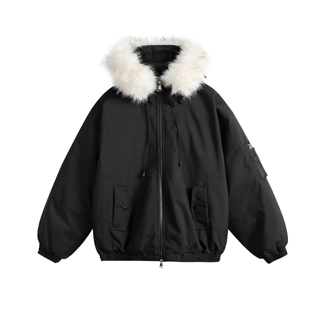 Damen Oversize-Parka im Bomberstil mit abnehmbarer Kunstfellkapuze Shop Nory