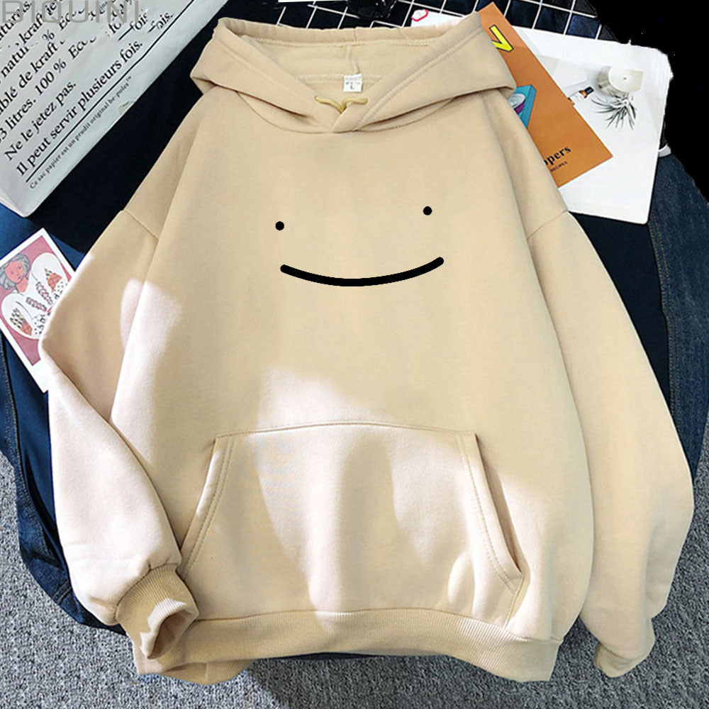 Unisex nan oversized Kapuzenpullover mit minimalistischem Frontprint und Kängurutasche Shop Nory