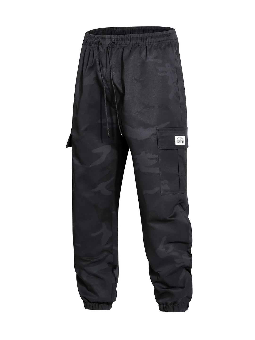 Herren Cargohose im Joggerstil mit Camouflage, Tunnelzugbund & elastischen Knöchelbündchen Shop Nory
