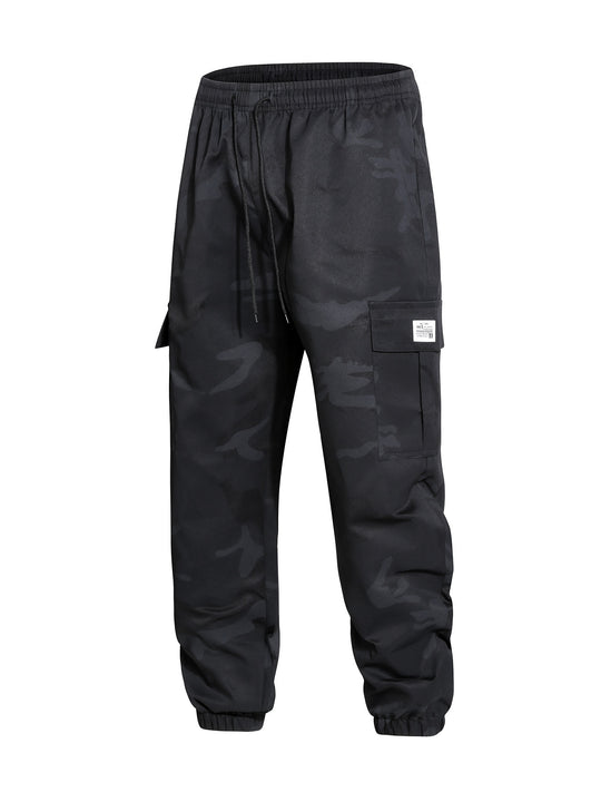 Herren Cargohose im Joggerstil mit Camouflage, Tunnelzugbund & elastischen Knöchelbündchen Shop Nory