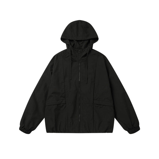 Unisex Oversize-Kapuzenblouson mit elastischem Saum und Utility-Taschen Shop Nory