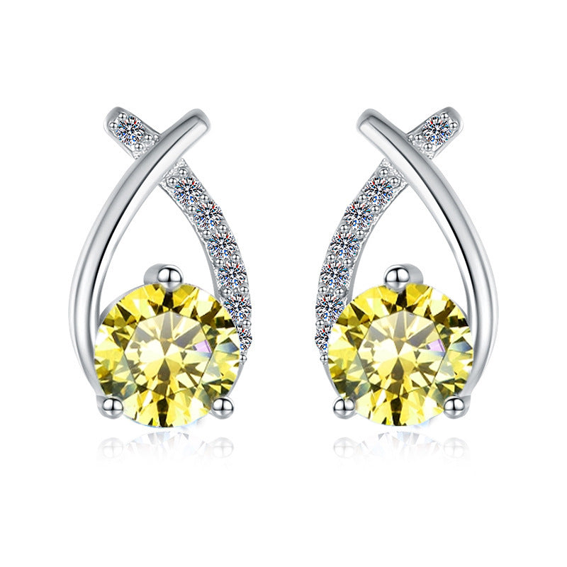 Damen Ohrringe mit funkelndem Kristall und elegantem Design Shop Nory