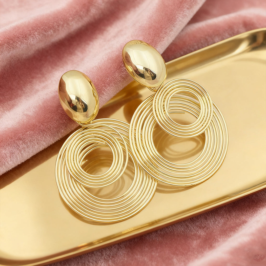 Damen Hängende Ohrstecker im filigranen Spiraldesign Shop Nory