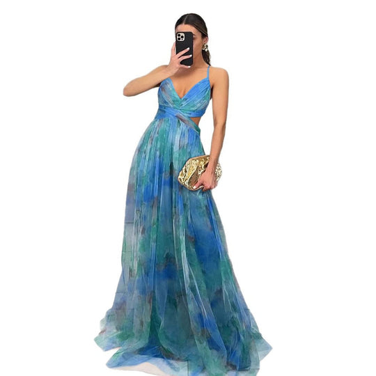 Damen Elegantes Maxikleid mit raffinierten Cut-Out-Details und fließendem Design