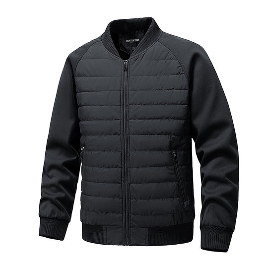 Herren Leichte Hybrid-Bomberjacke mit gesteppter Front Raglanärmeln und Rippbündchen Shop Nory