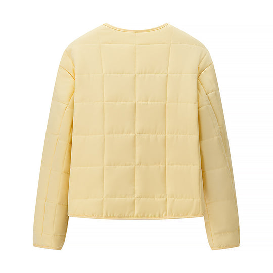 Damen Leichte gesteppte Kurzjacke mit Rundhalsausschnitt und aufgesetzten Taschen Shop Nory