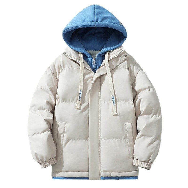 Unisex Wattierte Kapuzen‑Steppjacke mit Double‑Layer Kapuze und elastischen Bündchen Shop Nory
