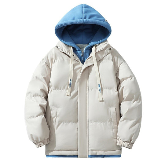 Unisex Wattierte Kapuzen‑Steppjacke mit Double‑Layer Kapuze und elastischen Bündchen Shop Nory