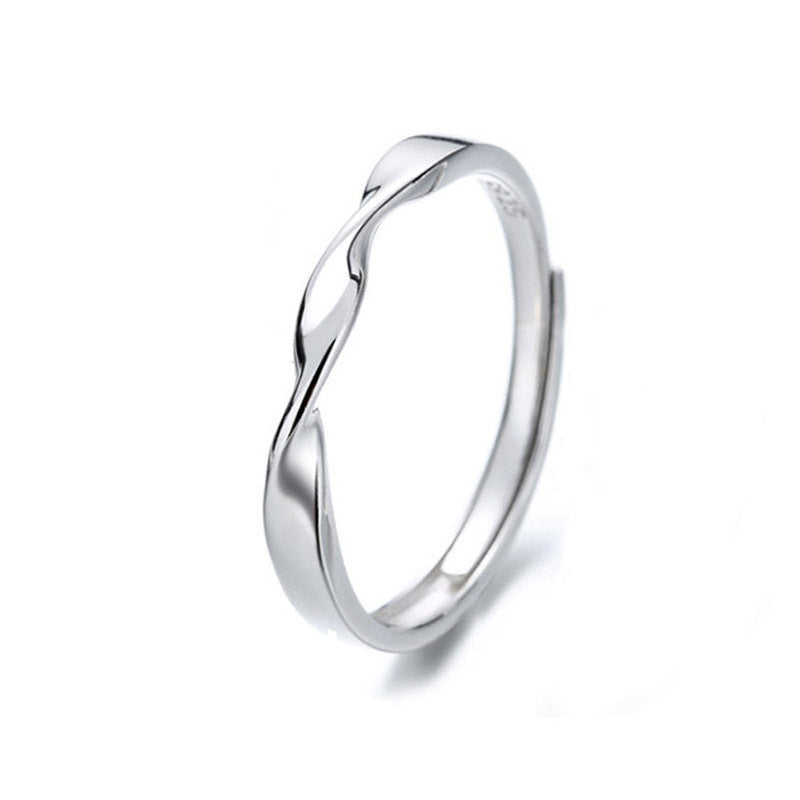 Damen Offener Ring mit modernem Wellenmuster Shop Nory