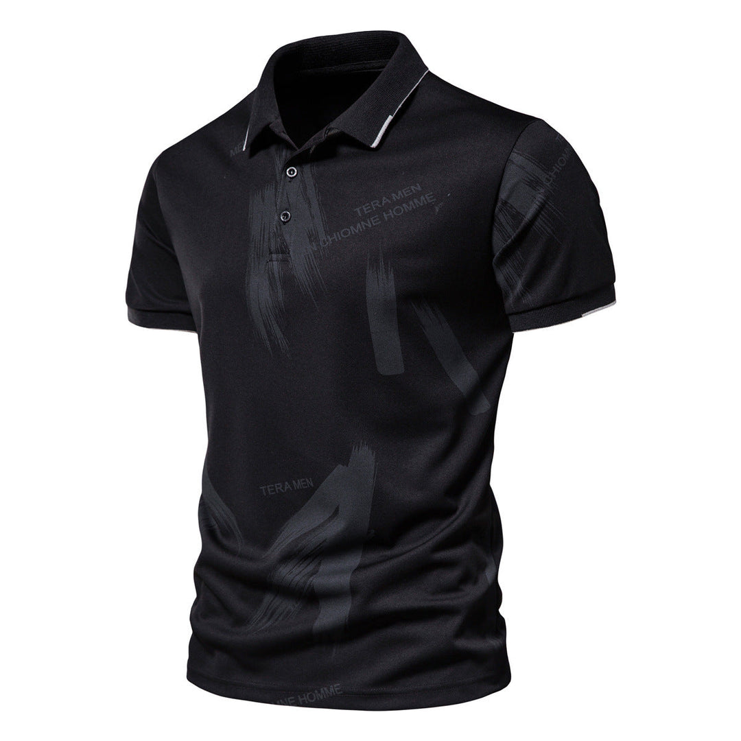 Herren Polo-Shirt mit modernem Grafikdesign und atmungsaktiver Baumwollmischung Shopnory
