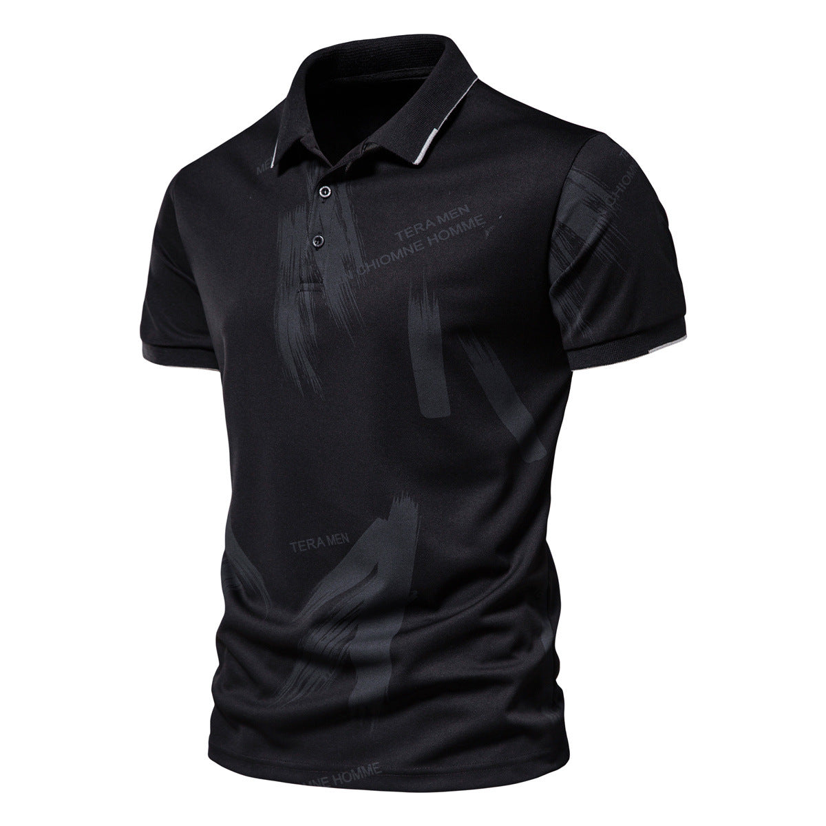 Herren Polo-Shirt mit modernem Grafikdesign und atmungsaktiver Baumwollmischung Shopnory