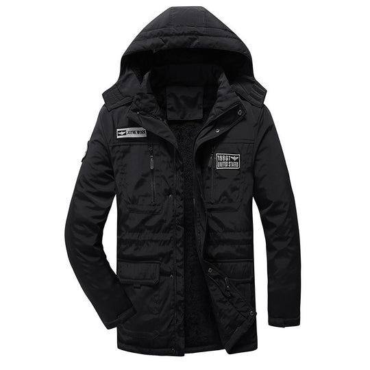 Herren Thermo-Fieldparka mit Sherpa-Innenfutter, Multifunktions‑Taschen und Kapuze Shop Nory