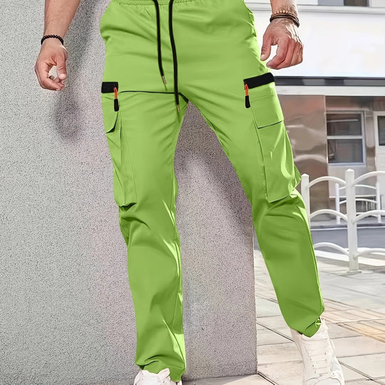 Herren Tapered Cargojogginghose mit elastischem Bund, Tunnelzug & Multifachtaschen Shop Nory