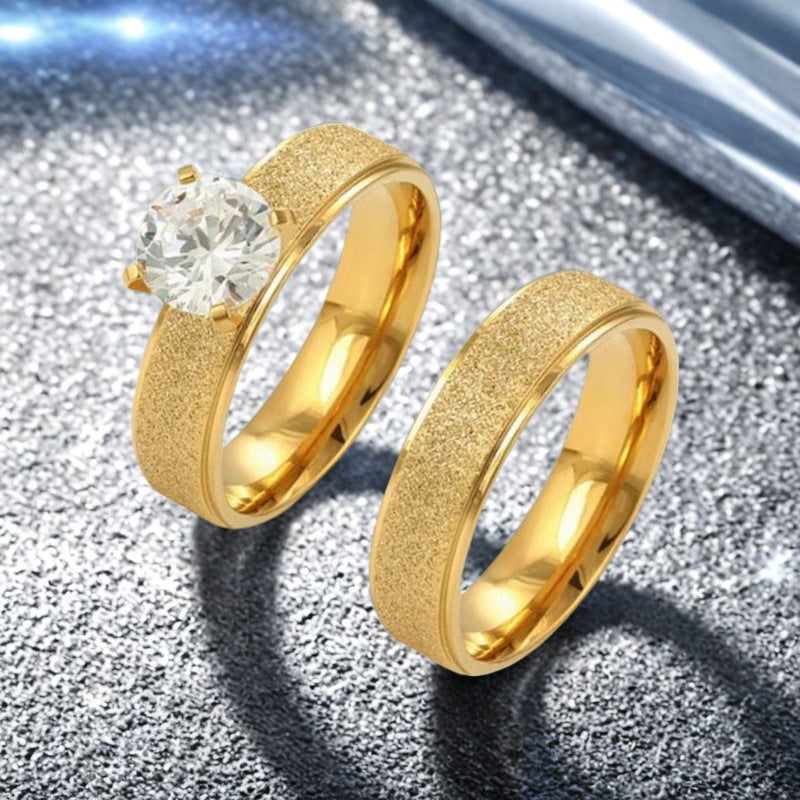 Damen Eleganter Ring aus hochwertigem Edelstahl mit strukturierter Oberfläche Shop Nory