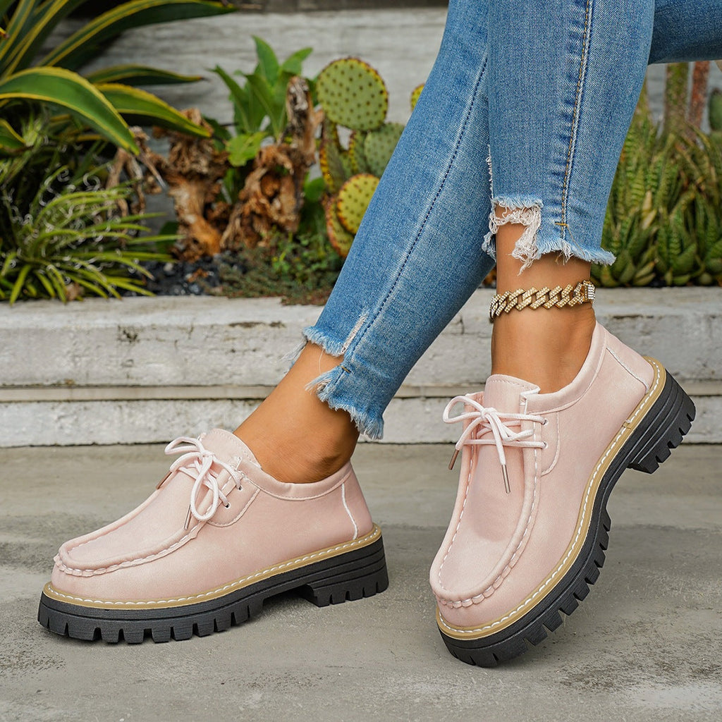 Damen Robuste Comfort-Schnürschuhe