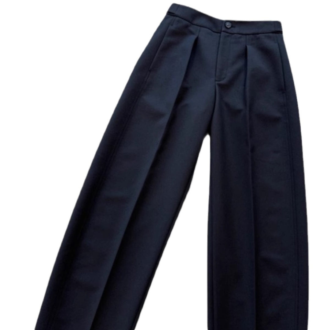 Damen Elegante weite Stoffhose mit Falten Shop Nory