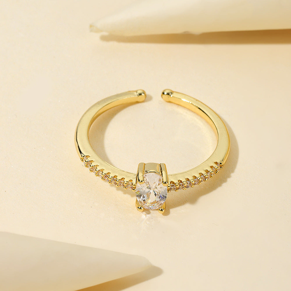 Damen eleganter offener Ring mit Zirkonia Shop Nory