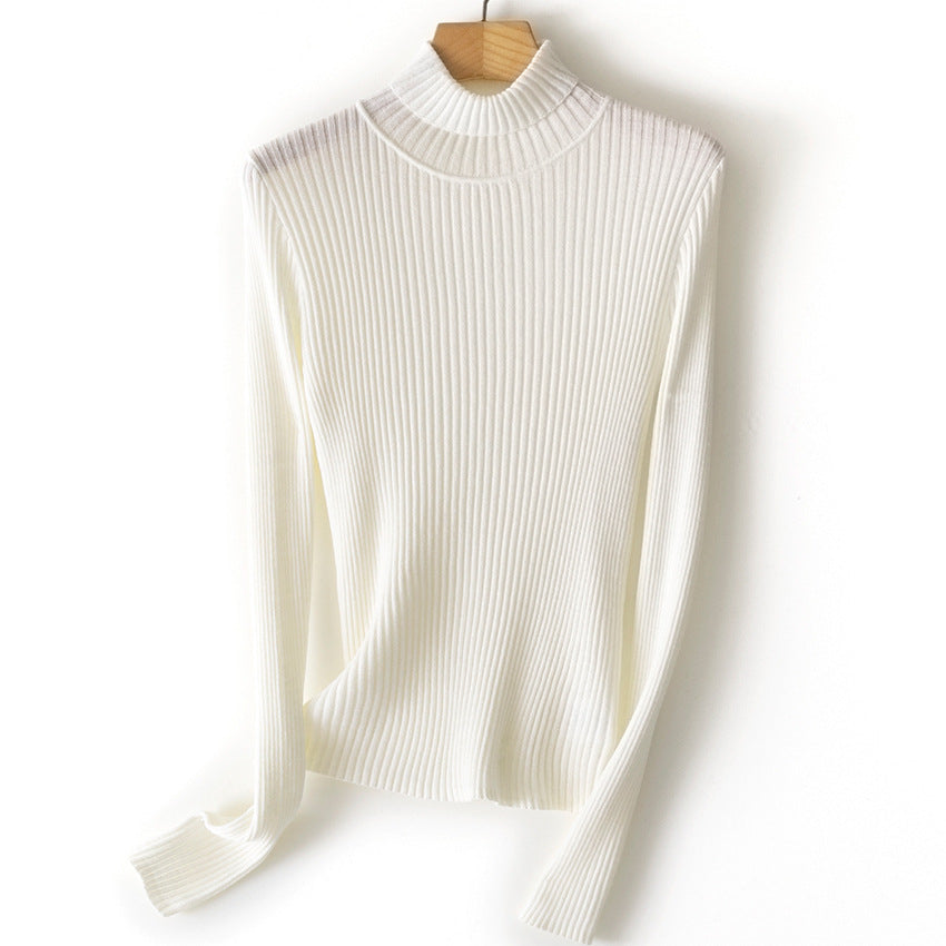 Damen Figurnaher Feiner Rippstrick-Rollkragenpullover mit Stretch-Finish Shop Nory