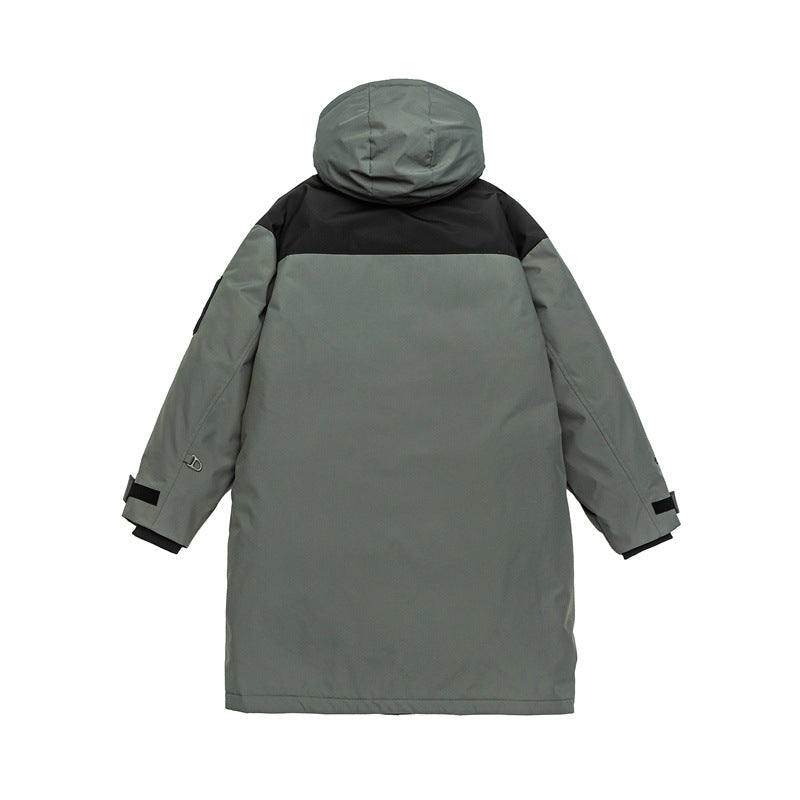 Herren Langer Thermo-Parka mit Kapuze und Verstärkten Schultern Shop Nory