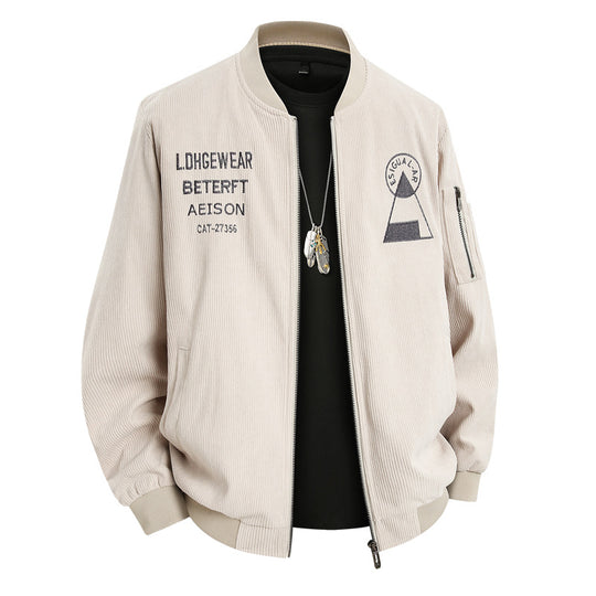 Herren Modische Cord Bomberjacke Shop Nory