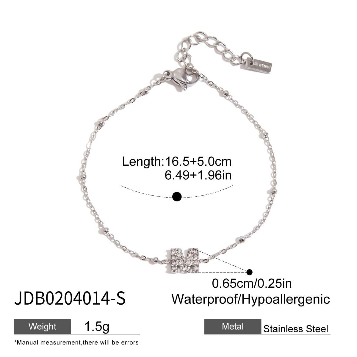 Damen Armband mit funkelndem Zirkonia-Besatz und verstellbarem Edelstahlverschluss Shop Nory
