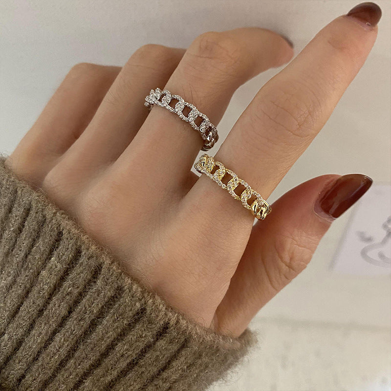 Damenring mit künstlerischem Kettendesign Shop Nory