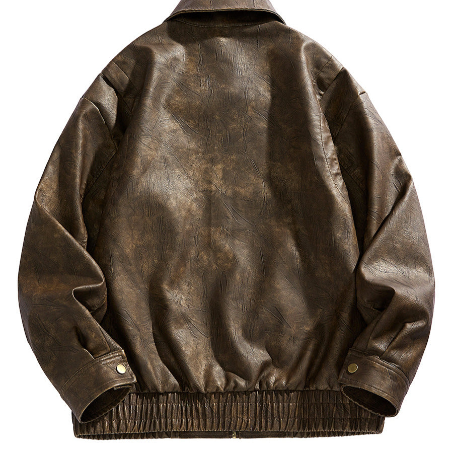 Herren kurz geschnittene jacke mit elastischem Bund und Taschen