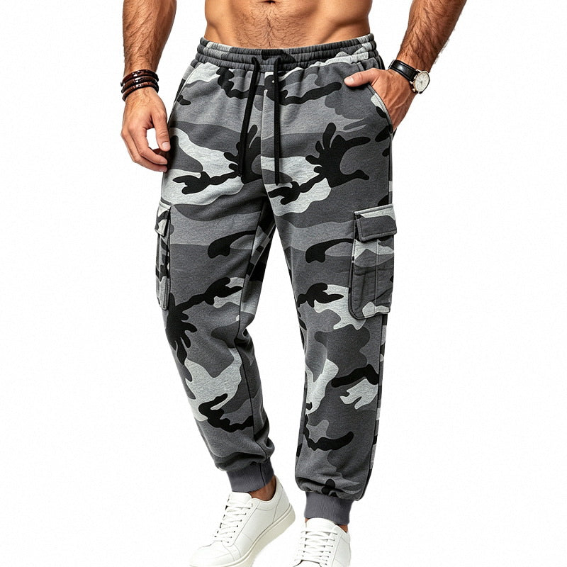 Herren Cargohose im Jogger-Stil mit elastischem Bund, Kordelzug und Mehrfachtaschen Shop Nory