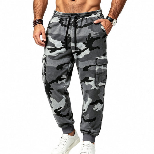 Herren Cargohose im Jogger-Stil mit elastischem Bund, Kordelzug und Mehrfachtaschen Shop Nory