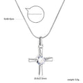 Damen Halskette mit funkelndem Kreuzanhänger aus hochwertigem Edelstahl und Zirkonia Shop Nory
