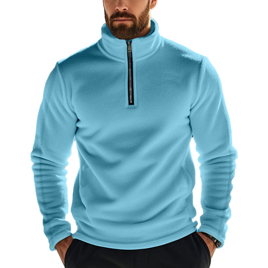 Herren nan funktionaler Fleecepullover mit Halbzip, Stehkragen und Raglanärmeln Shop Nory