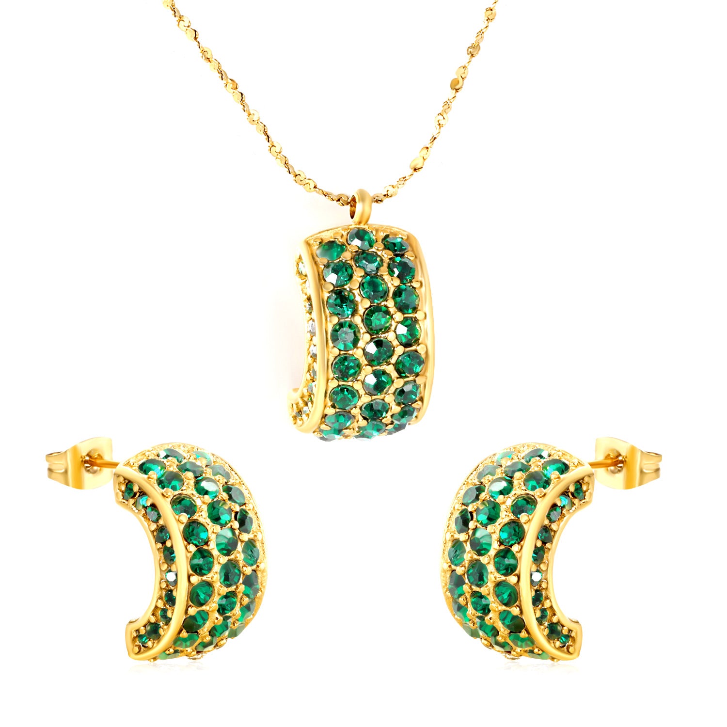 Damen Schmuckset mit funkelnden Zirkonia und elegantem Anhänger Shop Nory