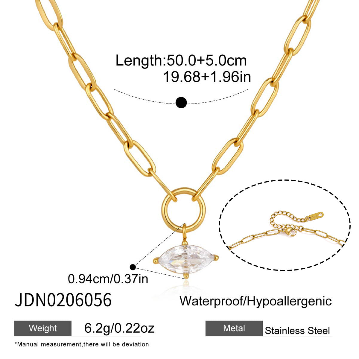Damen Namenskette mit funkelndem Detail Shop Nory