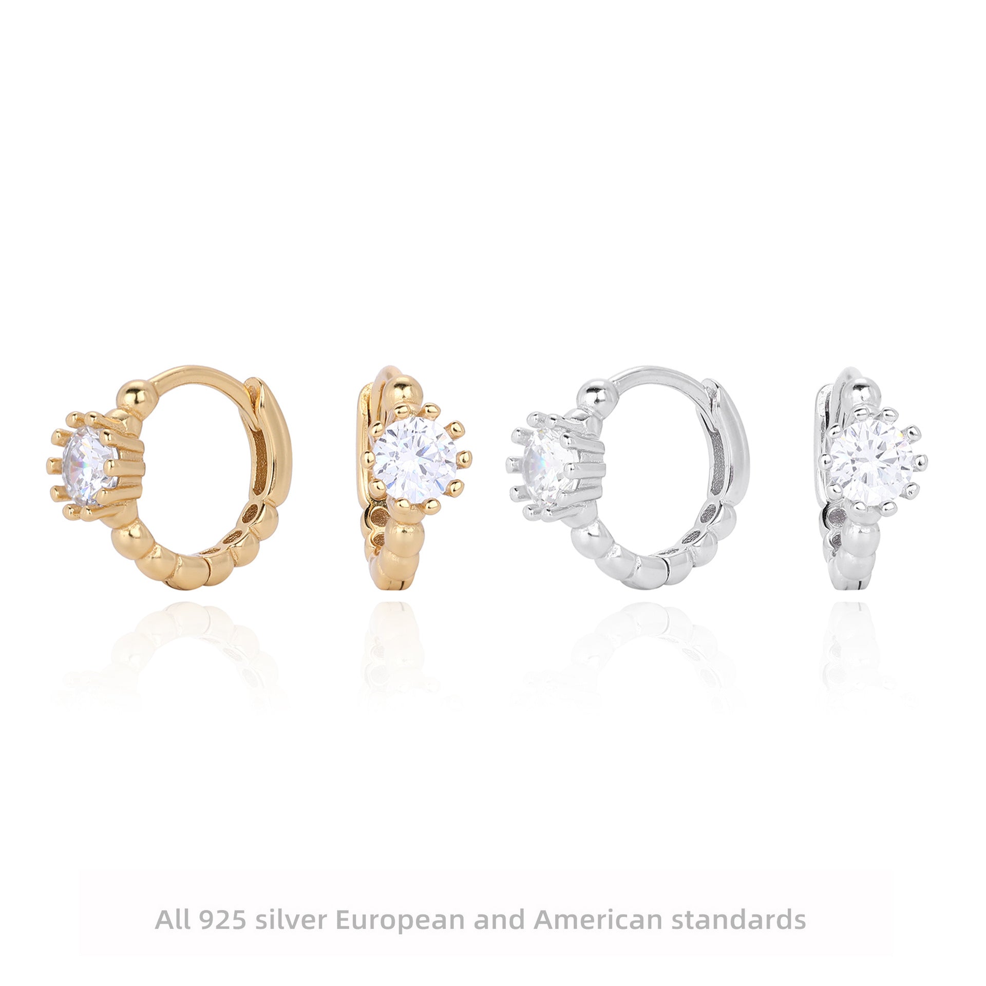 Damen Ohrhänger mit funkelndem 5A Zirkon und hochwertigem 925 Sterling Silber Shop Nory