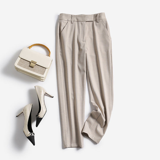 Damen Elegante und bequeme Hochtaillierte Anzughose Shop Nory