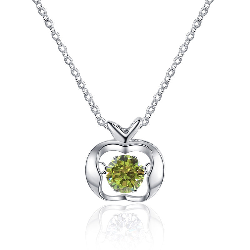Damen Halskette mit herzförmigem Anhänger und funkelndem Zirkon Shop Nory