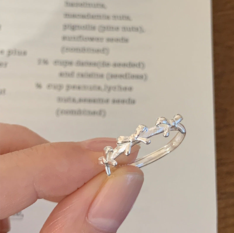 Damen Zierlicher und filigraner Ring mit Schleifenmotiv Shop Nory