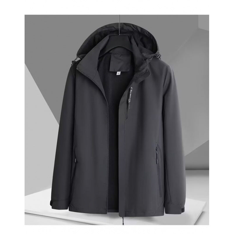 Herren Wind- und Wasserabweisende Softshelljacke mit Kapuze, atmungsaktiver Membran und verdecktem Reißverschluss Shop Nory