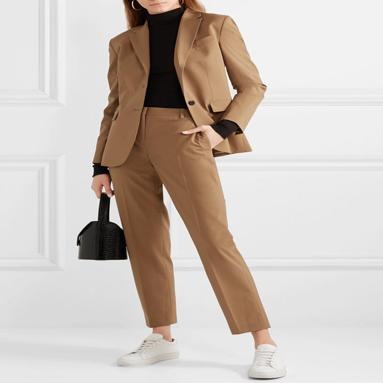 Damen Maßgeschneiderter Zweiteiliger Blazer‑Hosenanzug im schlanken Tailoring Shop Nory