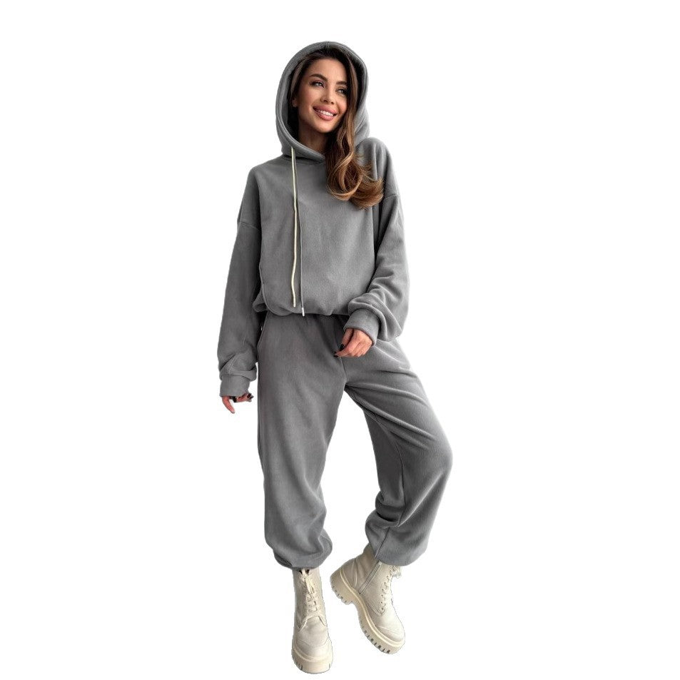 Damen Oversize-Fleece-Hoodie mit Kapuze und taillierter Tapered-Jogginghose Shop Nory