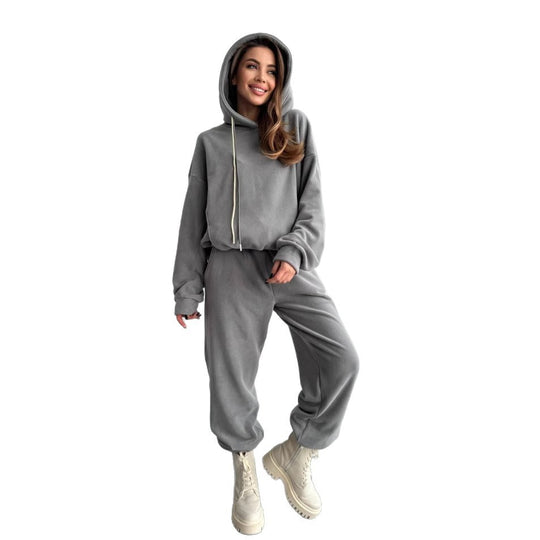 Damen Oversize-Fleece-Hoodie mit Kapuze und taillierter Tapered-Jogginghose Shop Nory