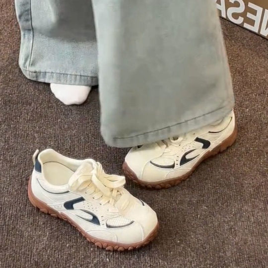 Damen Chunky Retro-Sneaker mit gepolsterter Komfortsohle und profilierter Gummisohle Shop Nory