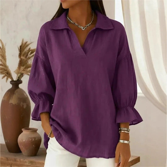 Damen Lässige und elegante Bluse mit weiten Ärmeln Shop Nory