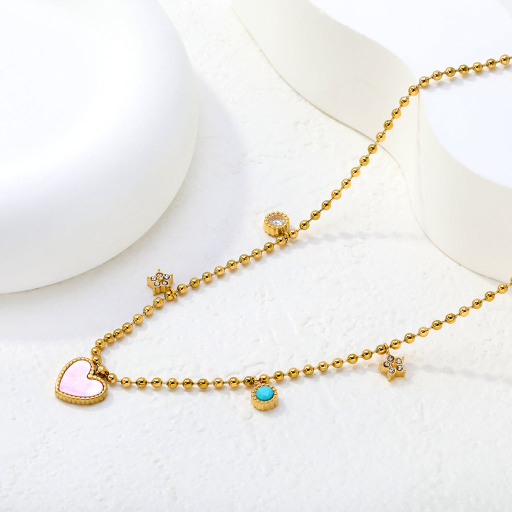 Damen Halskette mit filigranen Anhängern und hochwertigem Design Shop Nory