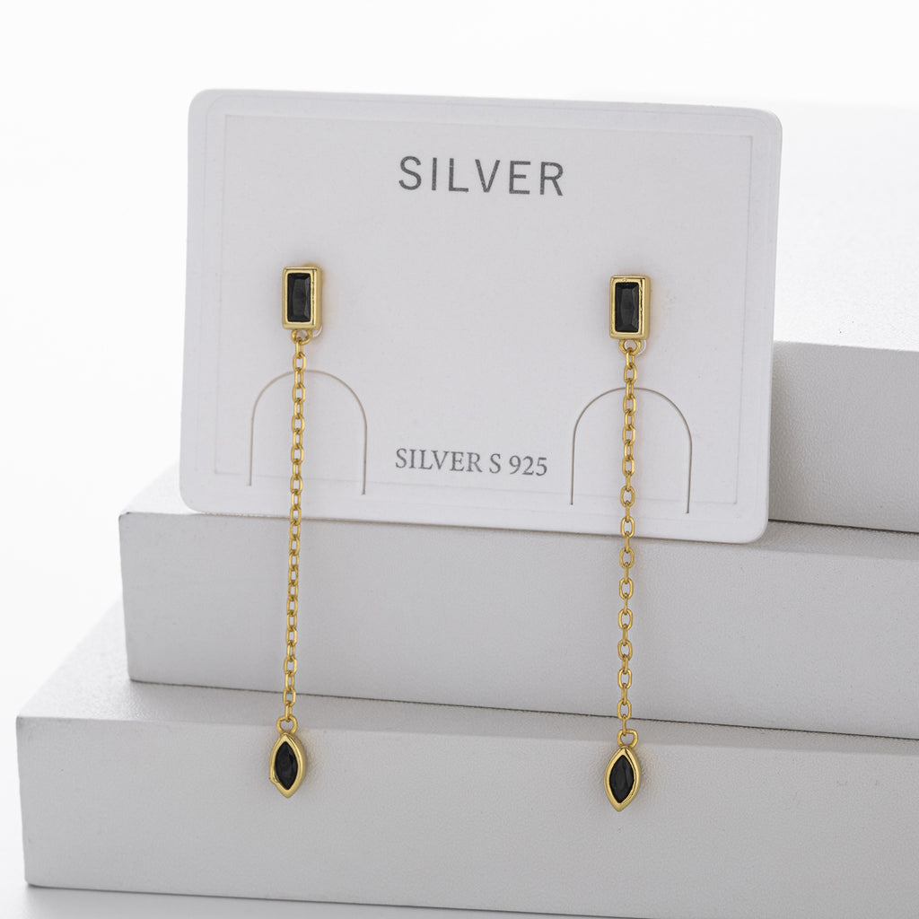 Damen Ohrhänger mit eleganten Zirkonanhängern aus 925 Sterlingsilber Shop Nory