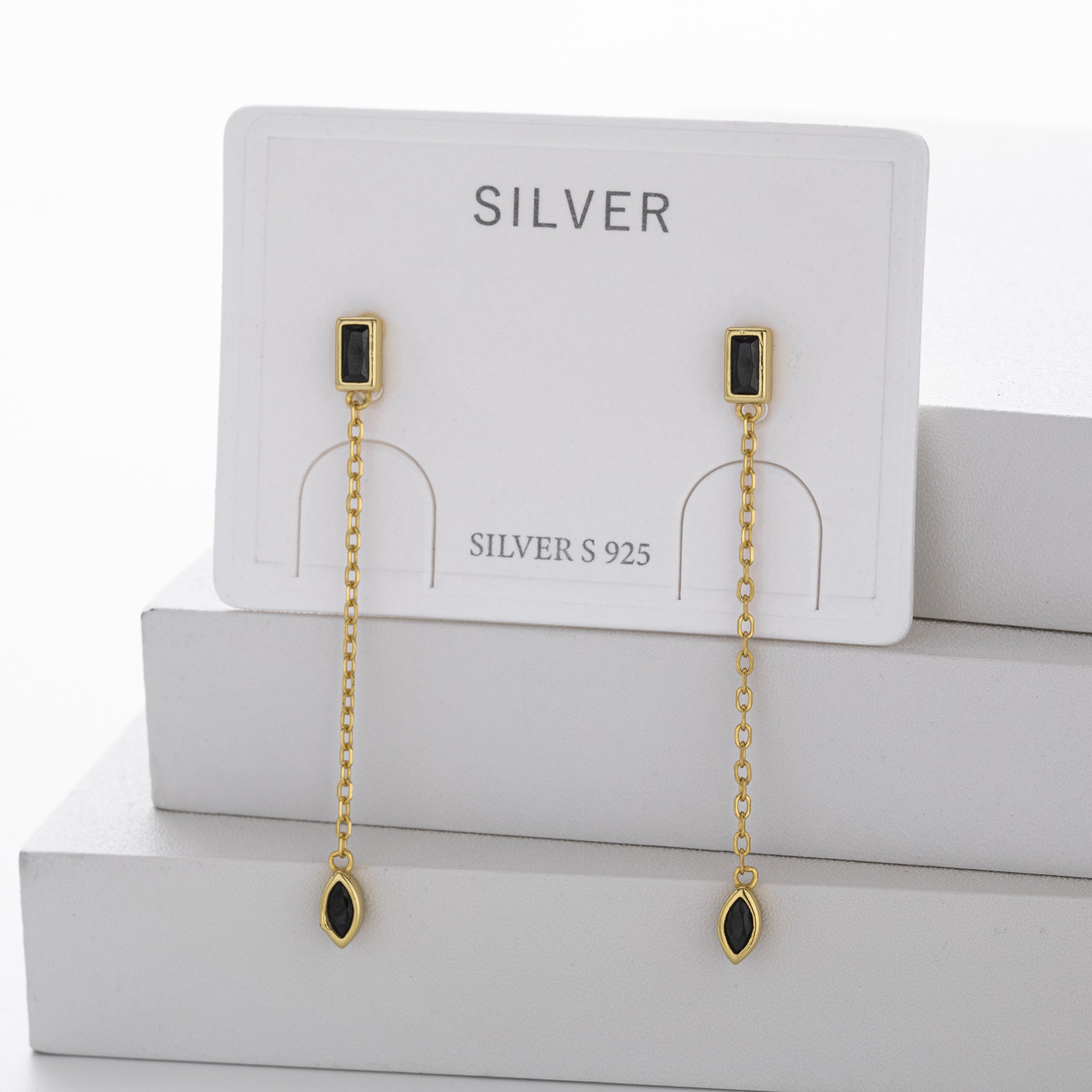 Damen Ohrhänger mit eleganten Zirkonanhängern aus 925 Sterlingsilber Shop Nory