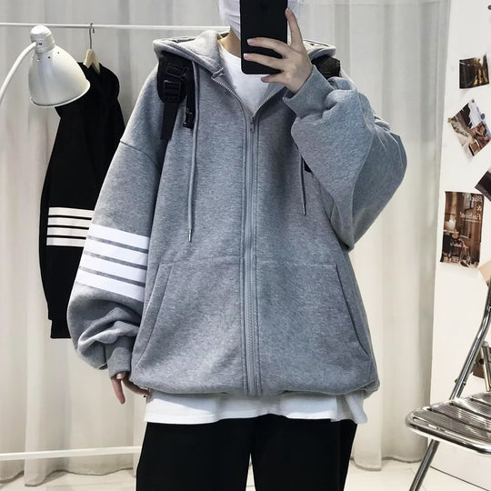 Unisex Bequeme Oversized Kapuzenjacke mit strukturiertem Design Shop Nory
