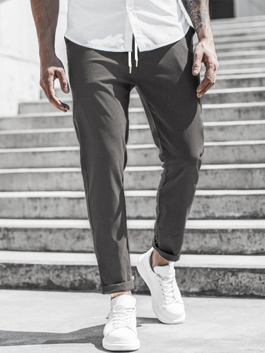 Herren Freizeithose mit Kordelzug und Seitentaschen